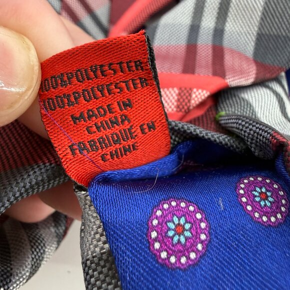 SPARKS John Sparks Mens Striped Tartan Holiday Tie Preppy Argyle - Picture 8 of 9